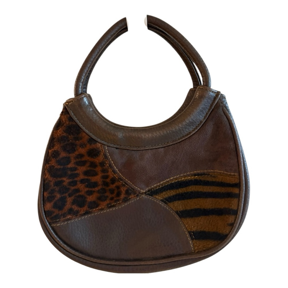 Brown Animal Print Women's Bag